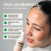 Crème Hydratante Visage Peaux Sensibles à l'Huile de Noix