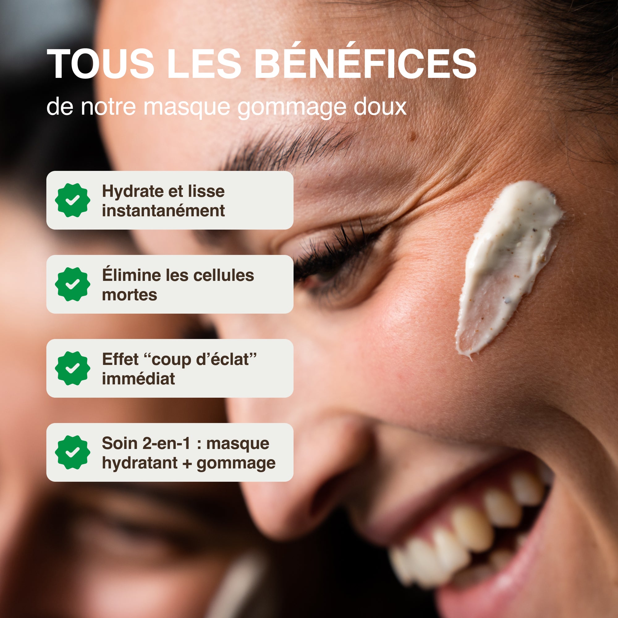 Masque Gommage Doux Peau Sensible à la Noix de Grenoble, format voyage