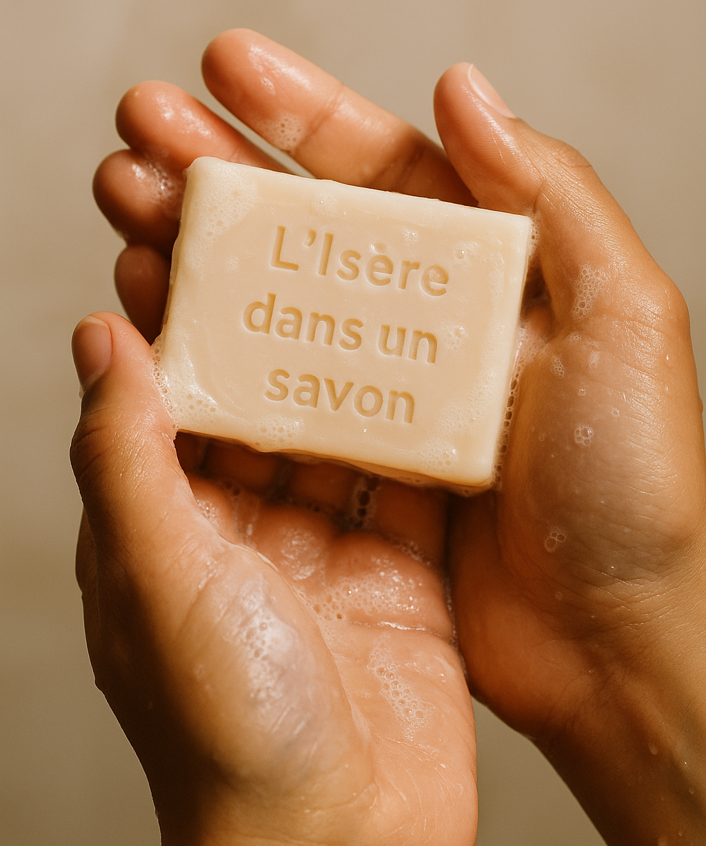 Savon solide nourrissant à l’huile de noix BIO & miel Isérois - Peau Sensible