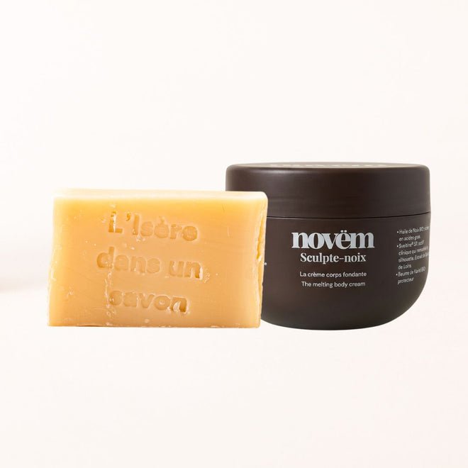 Duo corps apaisant – Crème nourrissante + Savon beurre de noix