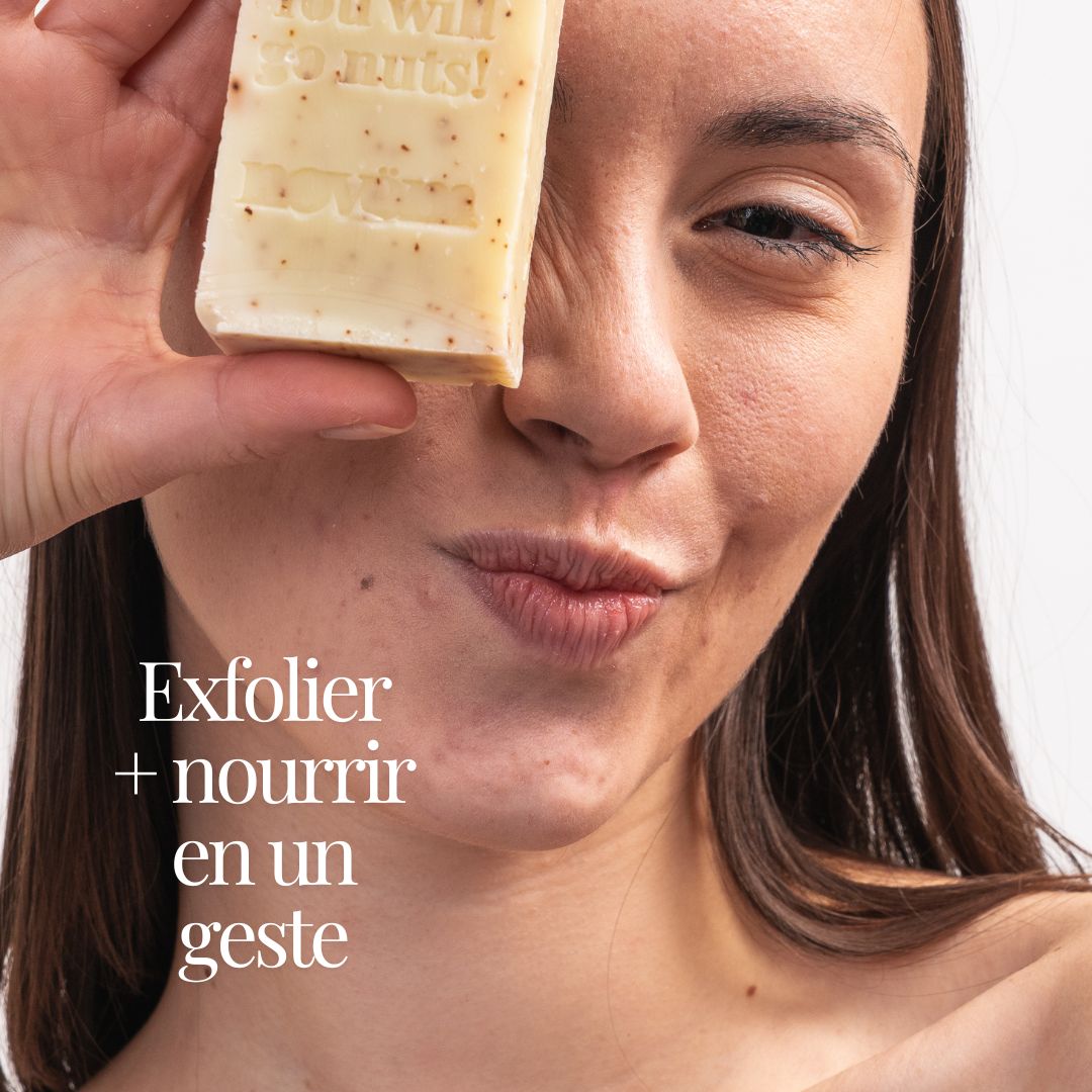 Solid Exfoliating Body Soap with Walnut Shell Powder 