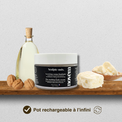 crème corps nourrissante avec huile de noix et beurre de karité, pot rechargeable