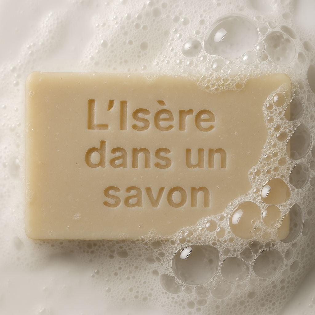 savon solide doux, crémeux et naturel, enrichi en huile de noix de Grenoble BIO et miel local.