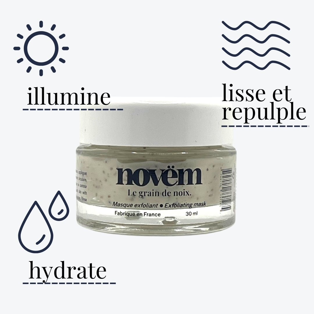 Masque exfoliant et hydratant format voyage - Novëm