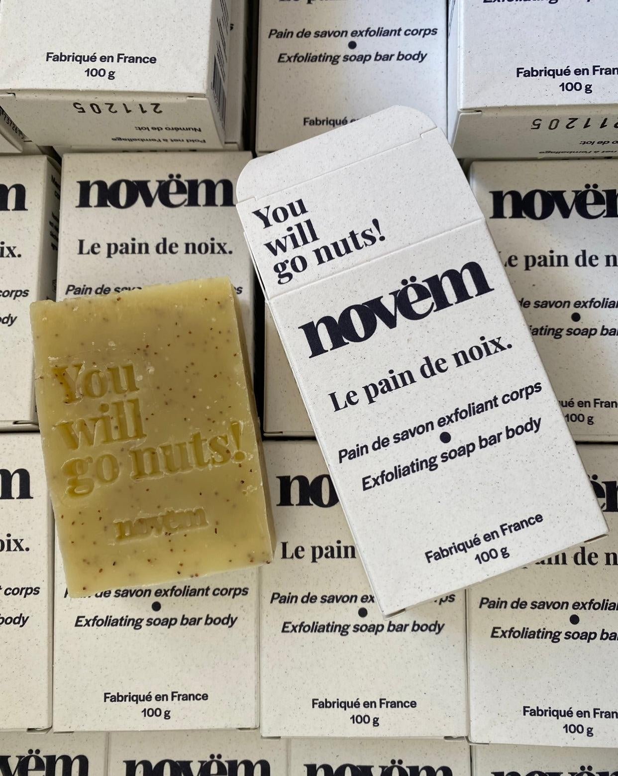 Savon Solide Exfoliant pour le Corps à la Poudre de Coquille de Noix de Grenoble